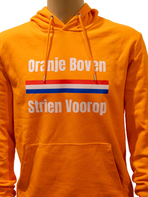 Hooded Sweater Oranje Boven - Strien Voorop