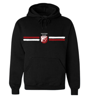 Ventura Hooded Sweater Logo Stripes