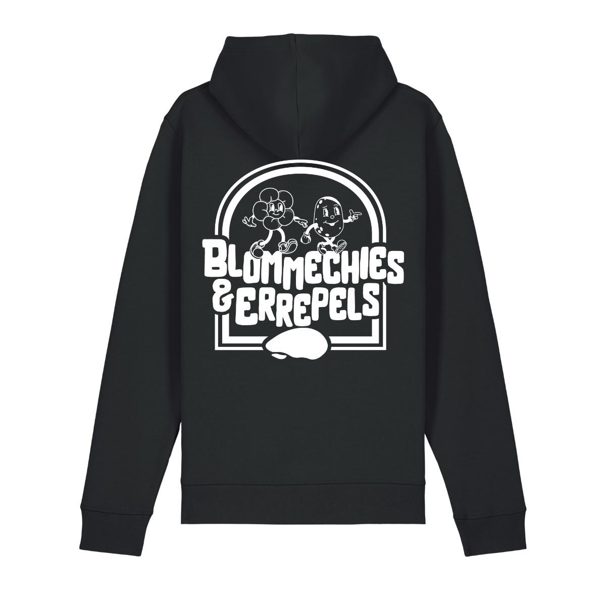 Hooded Sweater Blommechies & Errepels Zwart