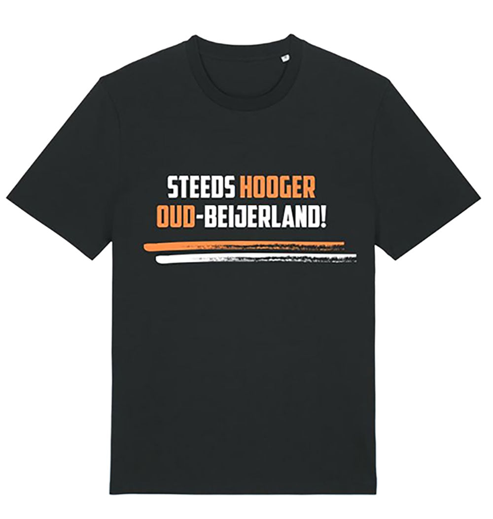 v.v. SHO T-Shirt Steeds Hooger Zwart