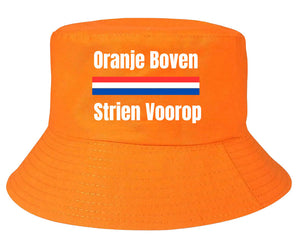 Vissershoedje Oranje Boven - Strien Voorop